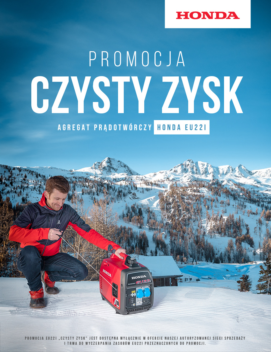 Agregat prądotwórczy Honda EU22i w promocji „Czysty zysk”